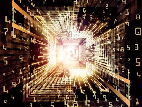 Future of Digital Processor 库存插图