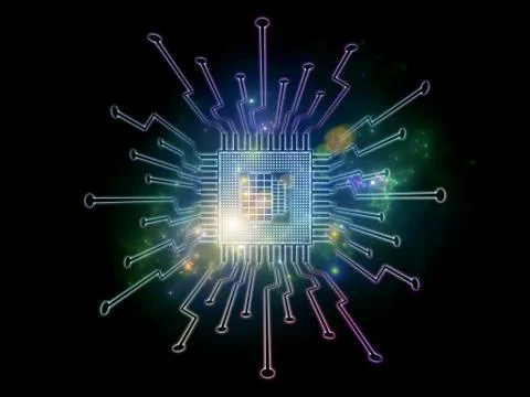 Future of Digital Processor 스톡 일러스트