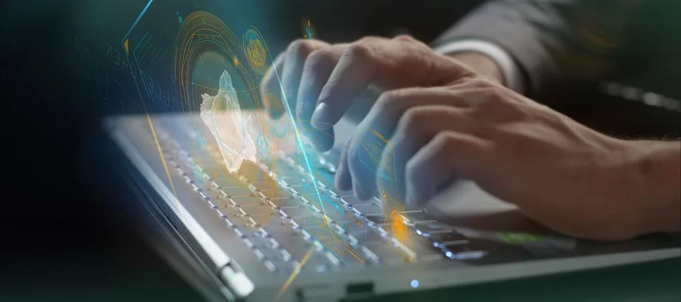 The future of digital technologies and crypto business Stockillustratie