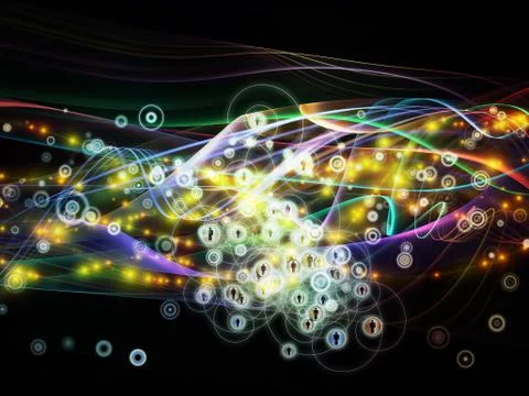 Future of Dynamic Network Stock Illustration