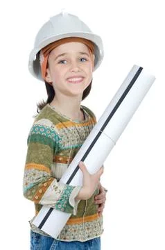 Future engineer girl Stock Photos