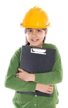Future engineer girl Stock Photos