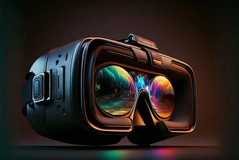 Future entertainment and games in the metaverse VR virtual reality glasses Stock Illustration