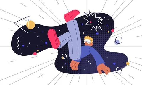 Future experience background. Space metaverse. Innovation cyber technology. G Stock Illustration