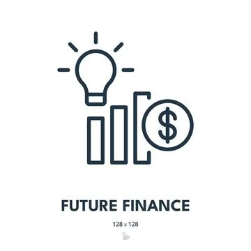 Future Finance Icon. Technology, Progress, Investment. Editable Stroke. Sim.. Stock Illustration