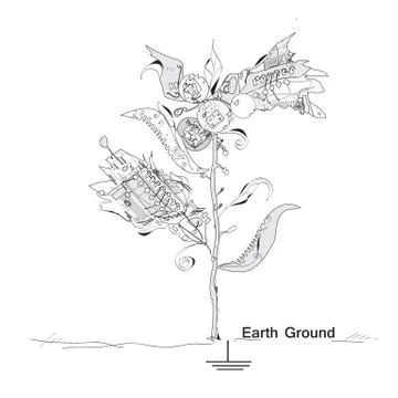 Future Flower Stock Illustration