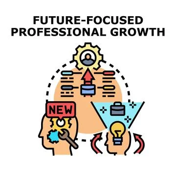 Future focused professional growth development strategy Stock Illustration