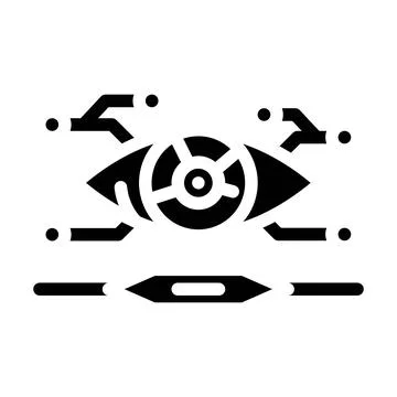 Future focused tech enthusiast glyph icon vector illustration Stock Illustration