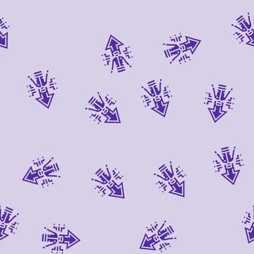 Future focused tech enthusiast glyph seamless pattern Illustrazione stock