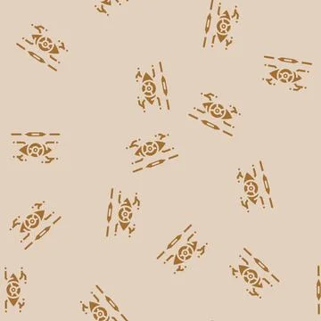 Future focused tech enthusiast glyph vector seamless pattern Illustrazione stock