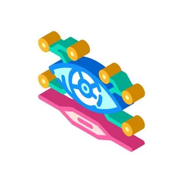 Future focused tech enthusiast isometric icon vector illustration Stock Illustration