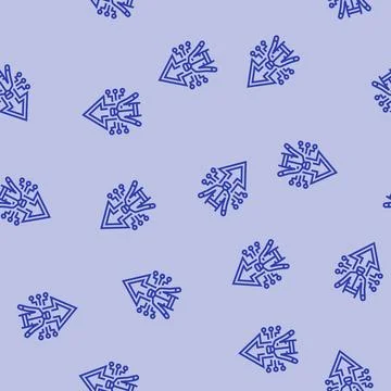 Future focused tech enthusiast line seamless pattern Stock Illustration