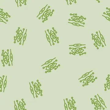 Future focused tech enthusiast line vector seamless pattern 库存插图