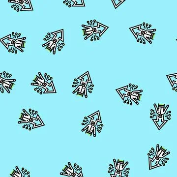 Future focused tech enthusiast vector seamless pattern Stock Illustration