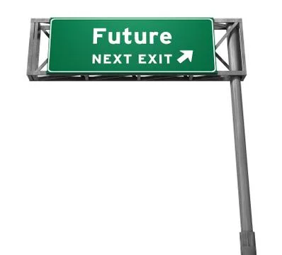 Future - Freeway Exit Sign Ilustração Stock