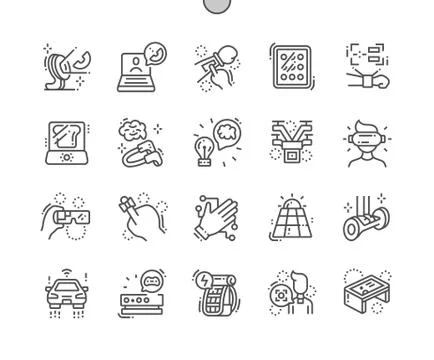 Future gadgets Well-crafted Pixel Perfect Vector Illustrazione stock