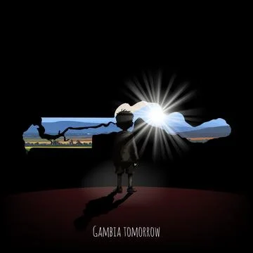 Future of Gambia Stock Illustration
