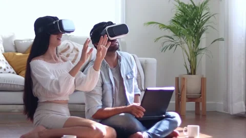 Future game and entertainment digital technology. Stock Footage 165723286