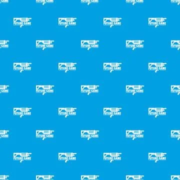 Future game pattern vector seamless blue Stockillustratie