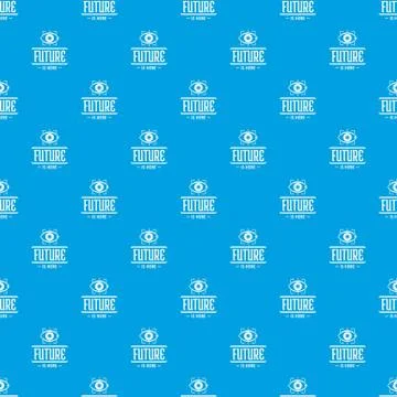 Future glasses pattern seamless blue Stock Illustration