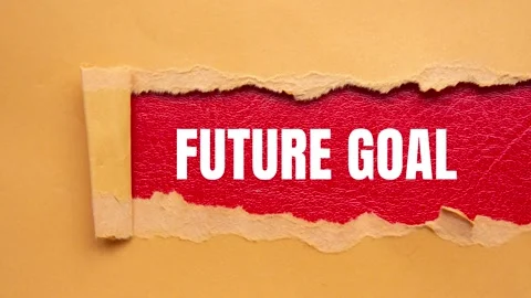 Future Goals message written on ripped torn paper background Stock Footage 318355583