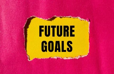 Future Goals message written on ripped torn paper background. Conceptual Fu.. Stock Photos