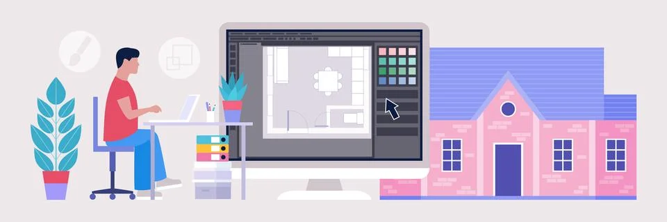 Future house Иллюстрация