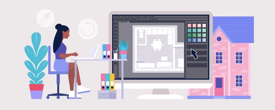 Future house Иллюстрация