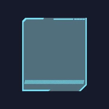 Future hud frame cartoon vector illustration Stock Illustration