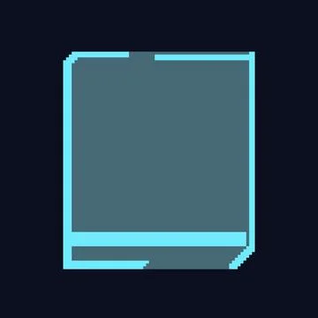 Future hud frame pixel art vector illustration Illustrazione stock