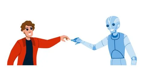 Future human computer interaction vector Stock Illustration