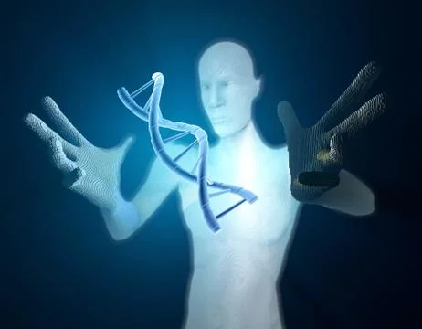 Future human technology and DNA, biological inheritance Stock Illustration