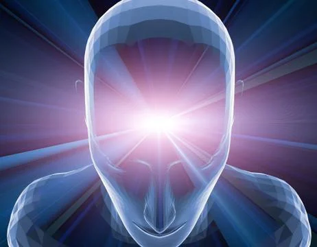Future human technology, brain, intelligent system Stock Illustration