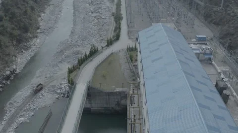 The Future of Hydropower project in the Himalayas Stock Footage 274466014