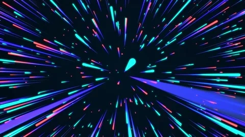 Future hyperspace star travel. Abstract colors light ray on the speed. 스톡 동영상 243191348