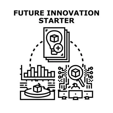 Future innovation starter project development process concept イラスト素材