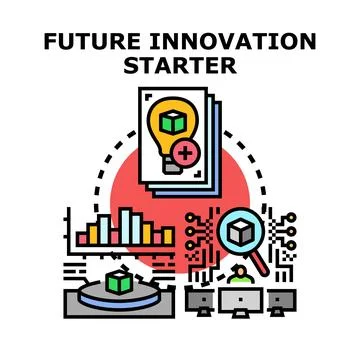 Future innovation starter project development process concept Stock Illustration