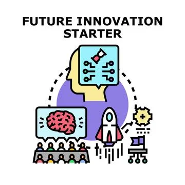 Future innovation startup developing new creative project ideas Stock Illustration