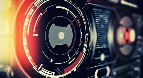 Future interface. Digital elements Stock Illustration