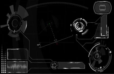 Future Interface. Digital elements Stock Illustration