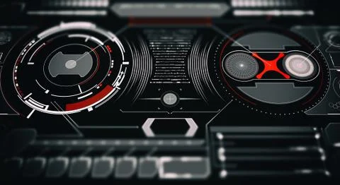 Future Interface. Digital elements Stock Illustration