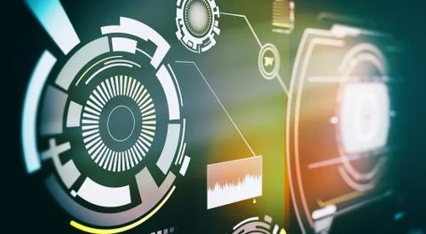 Future Interface. Digital elements Illustrazione stock