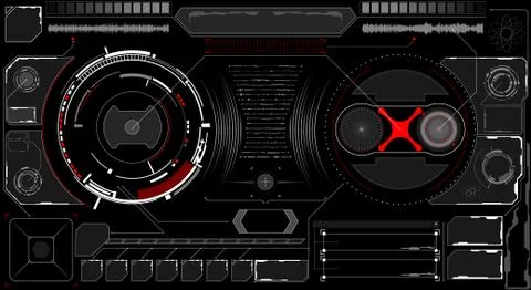 Future Interface. Digital elements Illustrazione stock