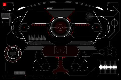 Future Interface. Digital elements Illustrazione stock