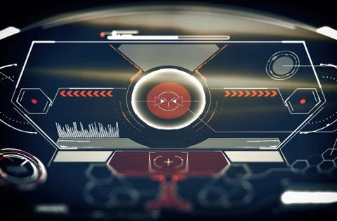 Future Interface. Digital elements Stockillustratie