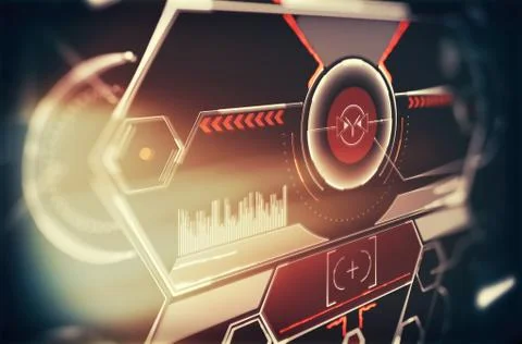 Future Interface. Digital elements 스톡 일러스트