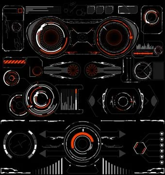 Future interface. HUD elements. イラスト素材