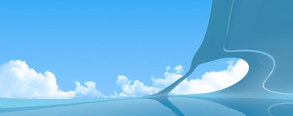 Future interior panorama (future interior series) Stock Illustration