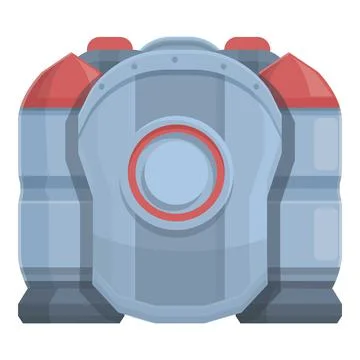 Future jetpack icon cartoon vector. Rocket jet Stock Illustration