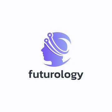 Future knowledge logo design vector. Technology researcher symbol template. Stock Illustration